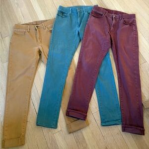 Bundle: 3 pairs Uniqlo Slim Stretch Chino
